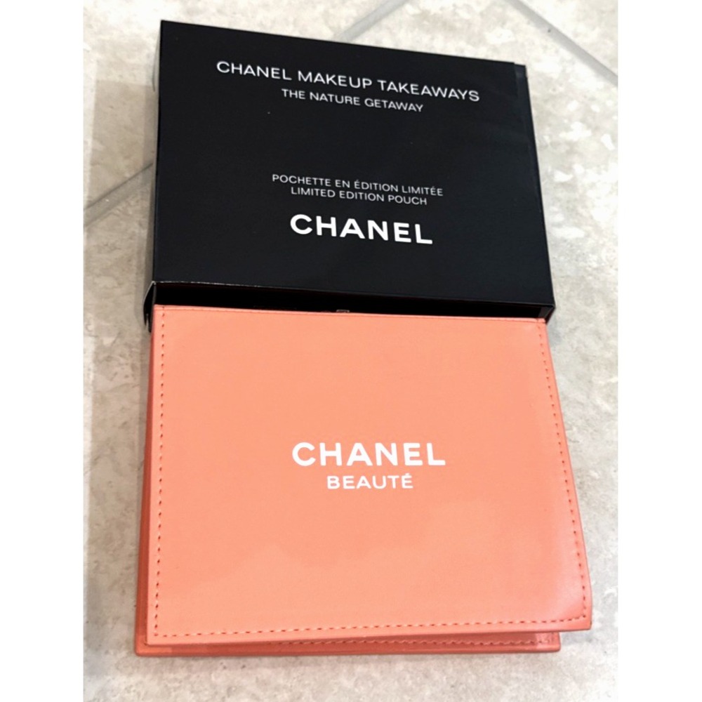 NEW CHANEL Nature‎ Getaway LIMITED EDITION Makeup Pouch Clutch ONLY 6"x5"x1.5"